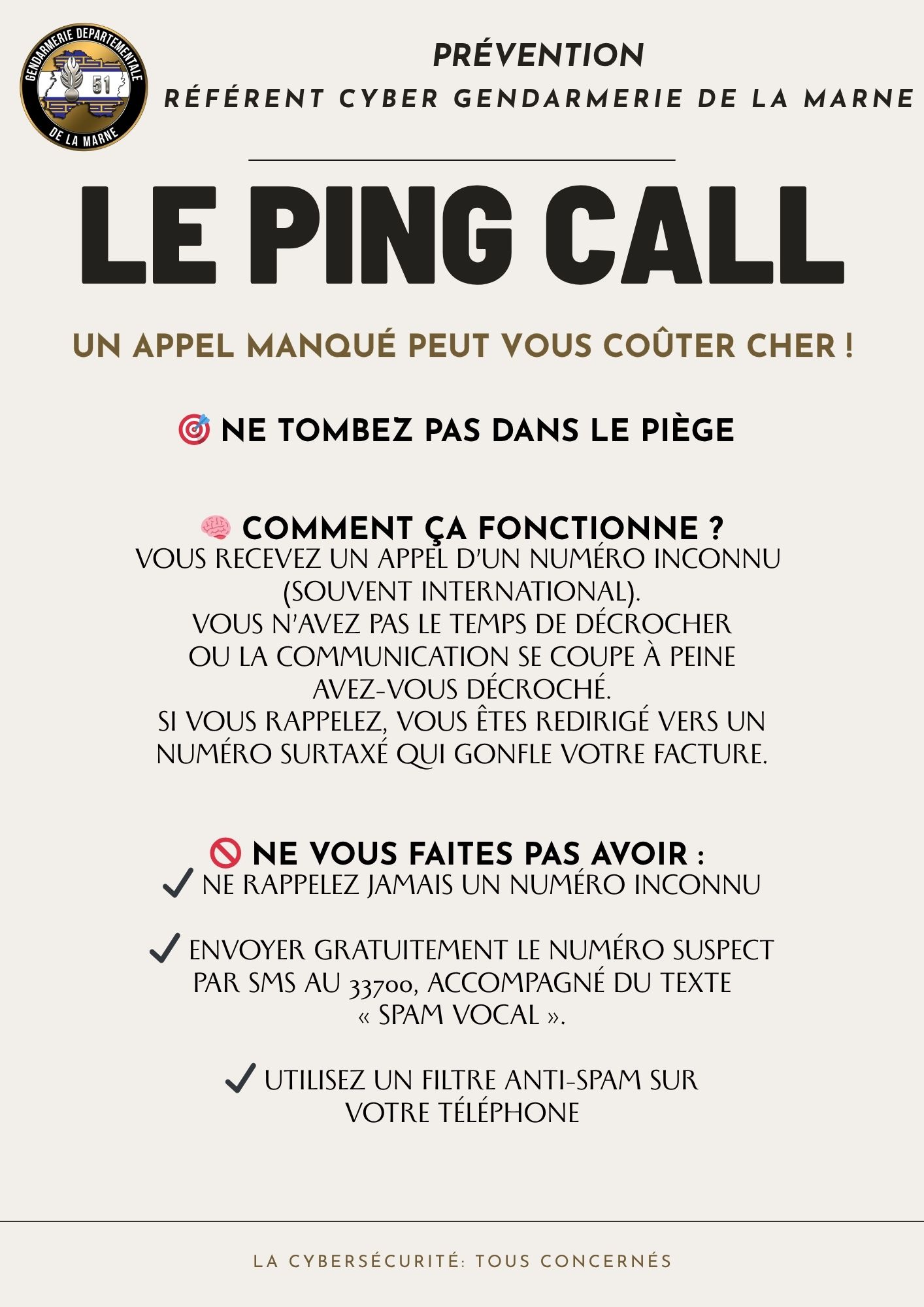 Attention au PING Call